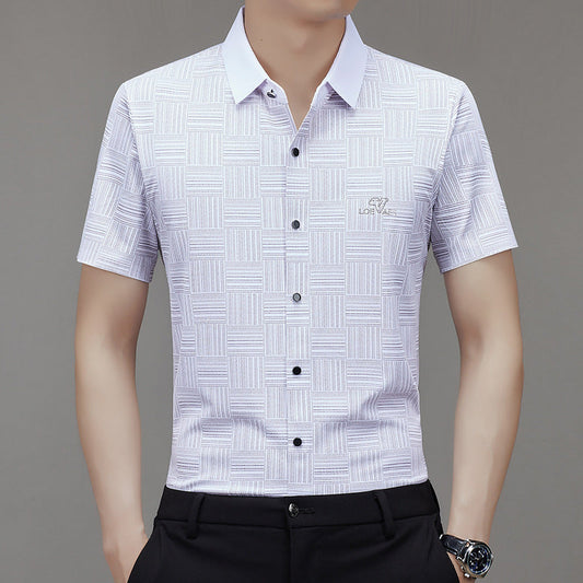 🔥HOT SALE🔥Men's Summer Subtle Pattern Short-Sleeve Shirt