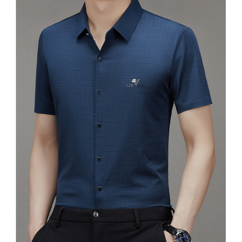 🔥HOT SALE🔥Men's Summer Subtle Pattern Short-Sleeve Shirt