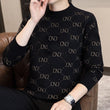 Men's Casual Jacquard Round Neck Sweater