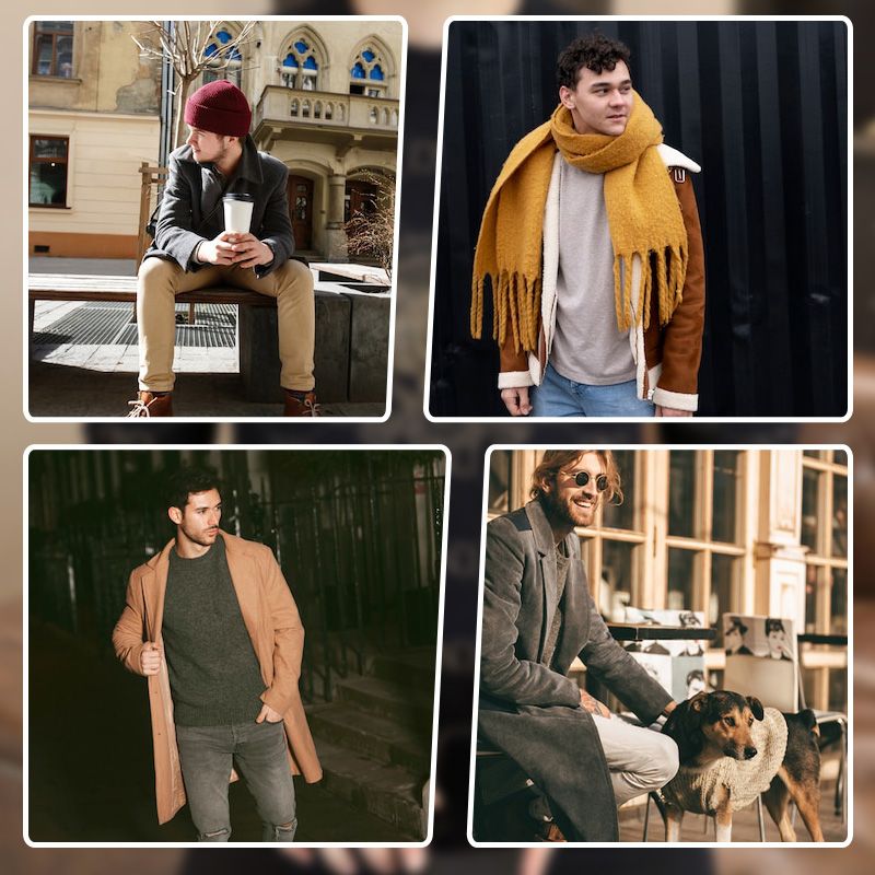 Men's Casual Jacquard Round Neck Sweater