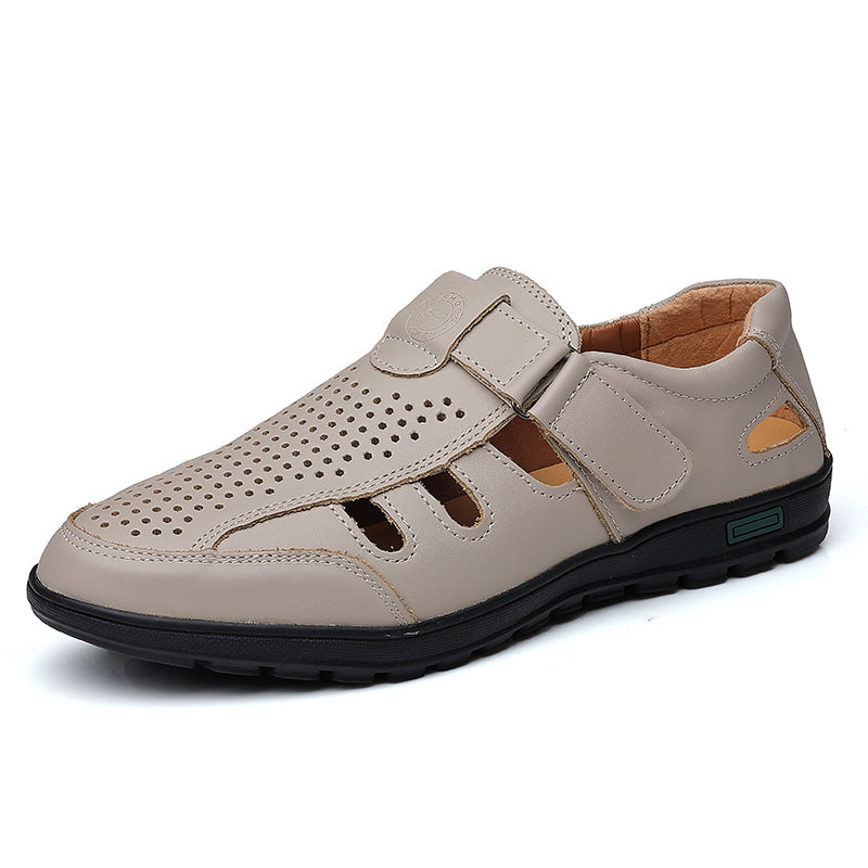 Men's Summer Genuine Leather Breathable Sandals