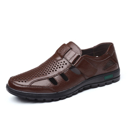 Men's Summer Genuine Leather Breathable Sandals