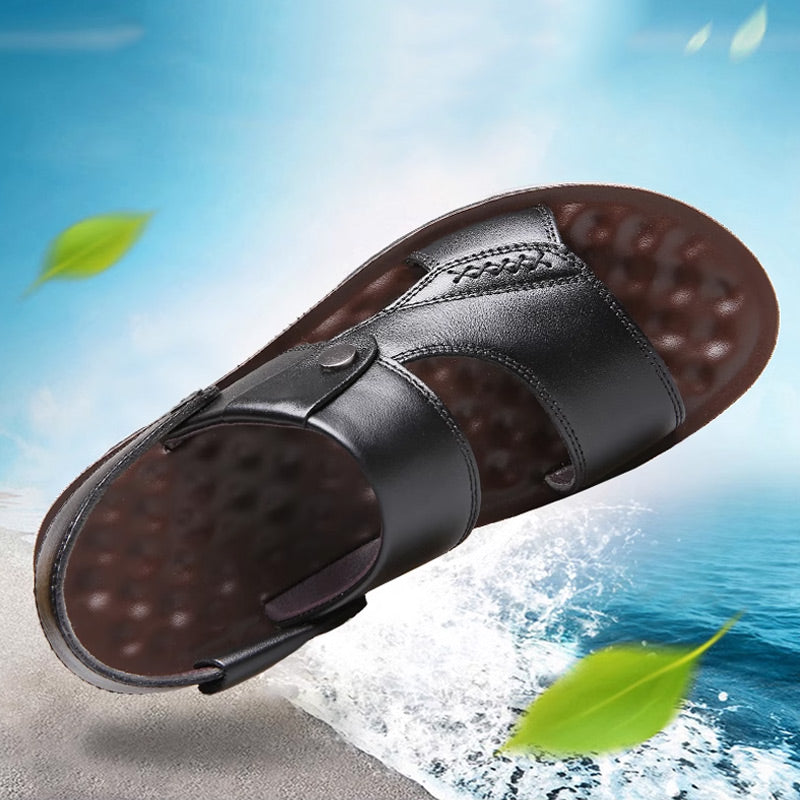 Summer Men's Leather Casual Sandals