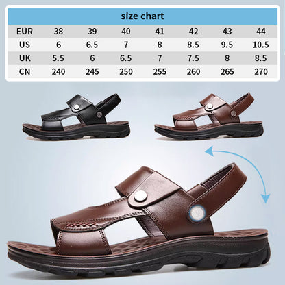 Summer Men's Leather Casual Sandals