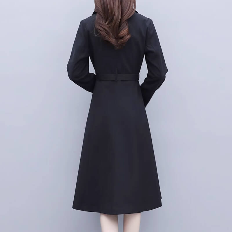 [warm gift] Women’s Elegant Belted Trench Coat