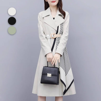 [warm gift] Women’s Elegant Belted Trench Coat
