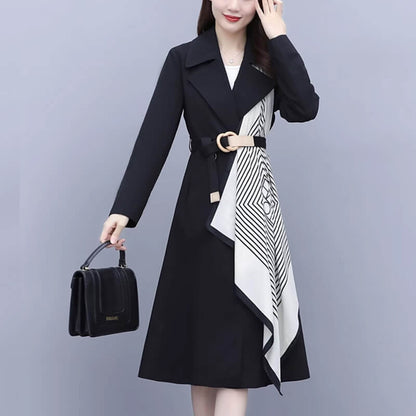 [warm gift] Women’s Elegant Belted Trench Coat