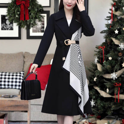[warm gift] Women’s Elegant Belted Trench Coat