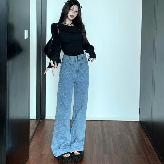 Women's Vintage Trendy High-Waisted Denim Jeans