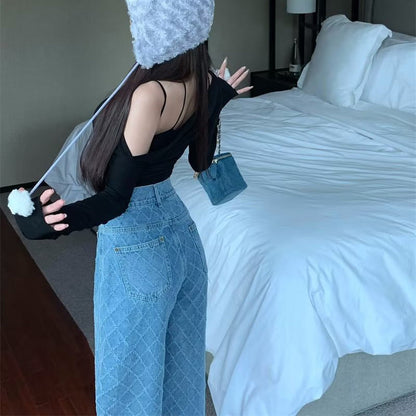 Women's Vintage Trendy High-Waisted Denim Jeans
