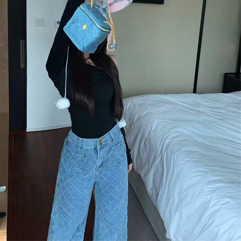 Women's Vintage Trendy High-Waisted Denim Jeans