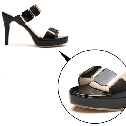 Women's Open Toe Slip-On High Heel Sandals