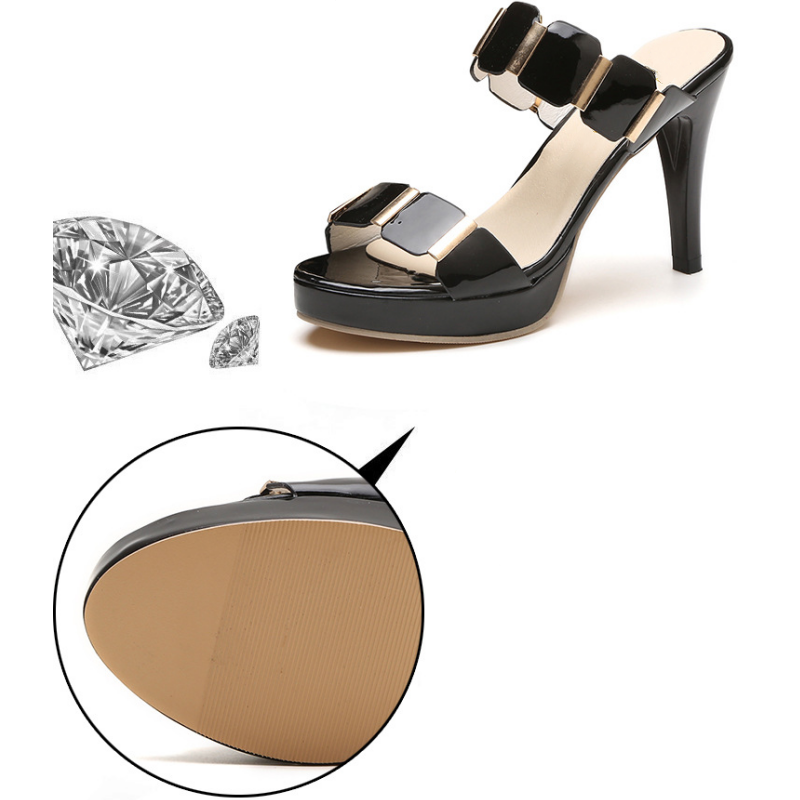 Women's Open Toe Slip-On High Heel Sandals