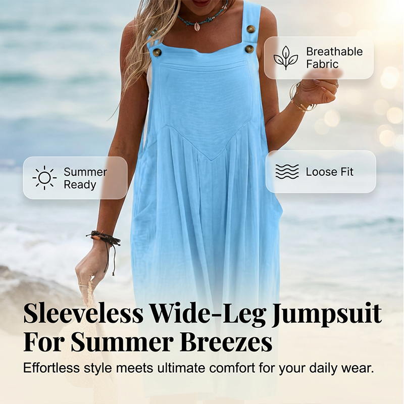 ✨Sleeveless Wide-Leg Jumpsuit For Summer Breezes