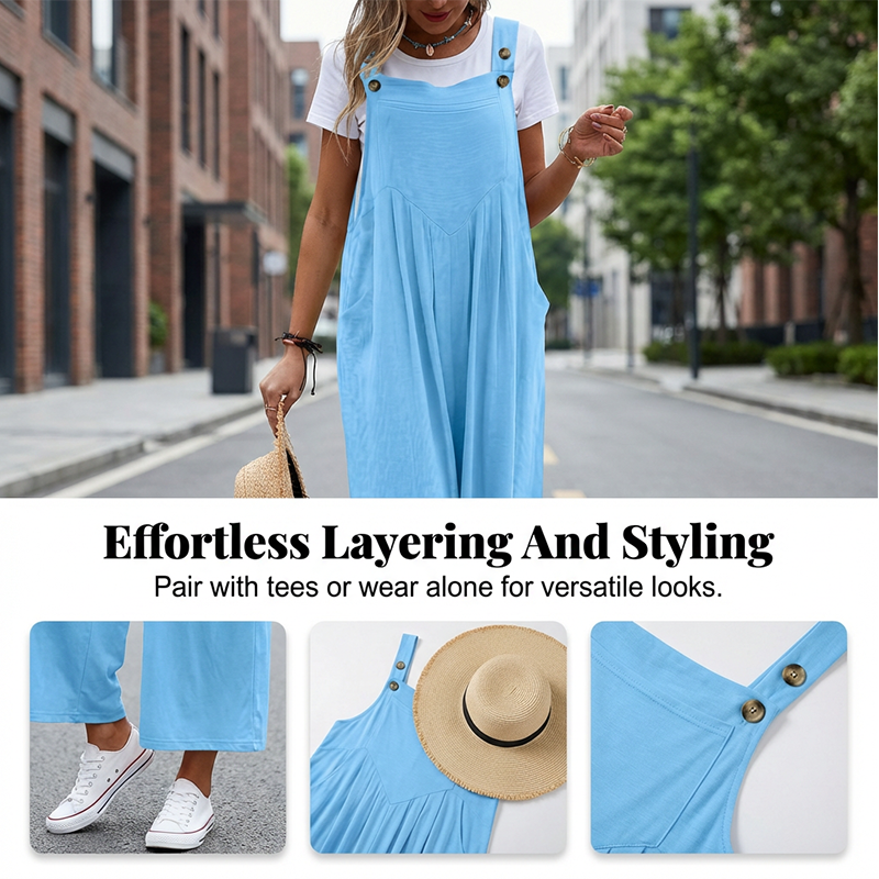 ✨Sleeveless Wide-Leg Jumpsuit For Summer Breezes