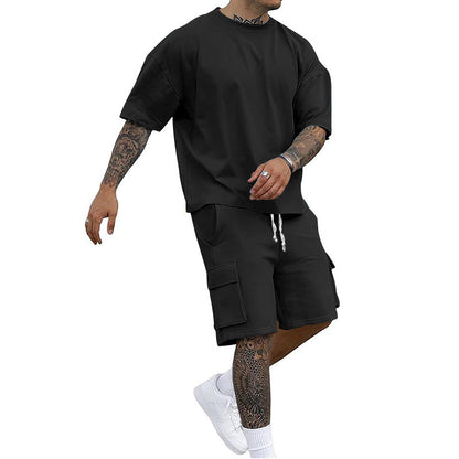 Men's Casual Short Sleeve T-Shirt Shorts Set