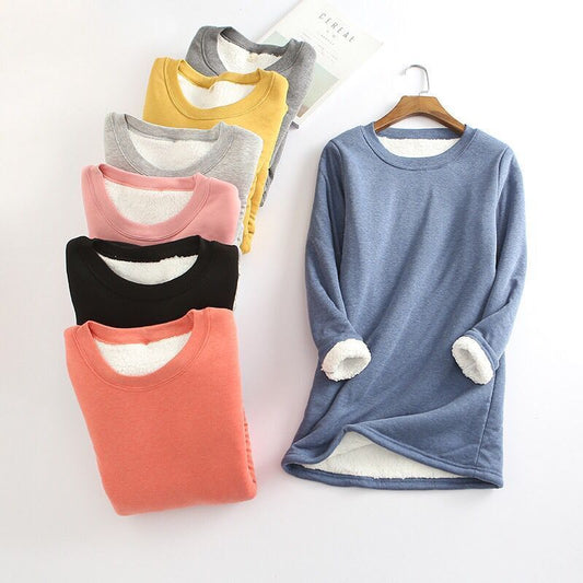 Women‘s NEW Casual Cotton Round Neck Solid Sweatshirt (S-5XL)