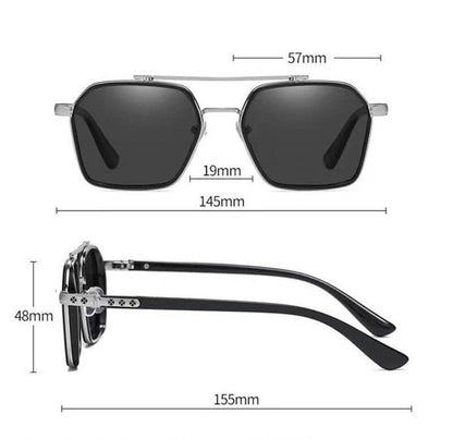 Dual Beam Slim Vintage PC Frame Optical Sunglasses (Last Day Sale Price)