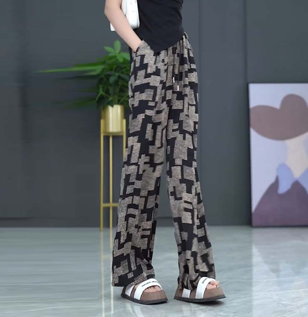 2022 New Style Ice Silk High Waist Casual Pants-10