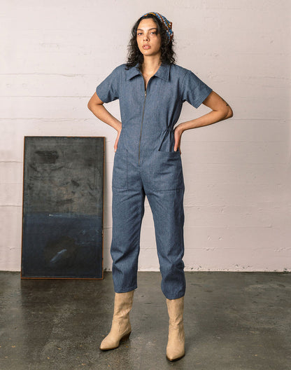 Cropped Utility Jumpsuit