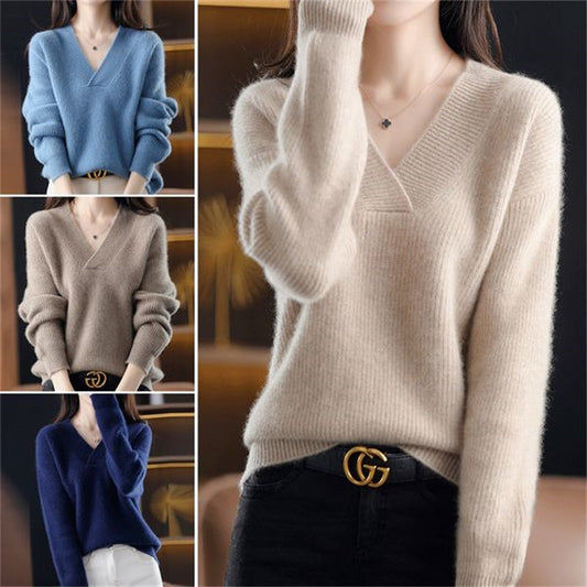 Women's V-neck Cashmere Sweater