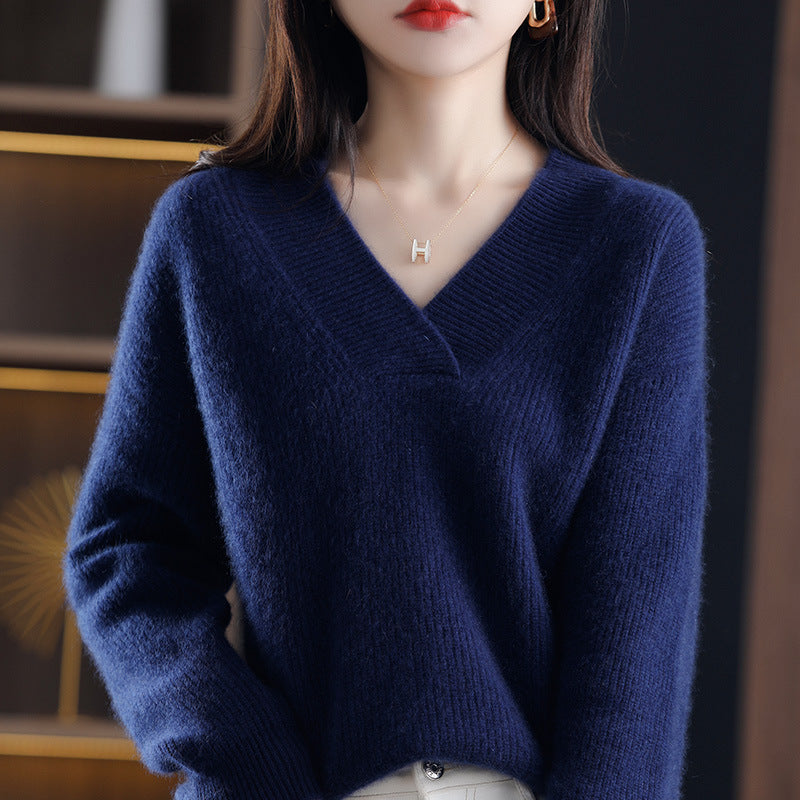 Women's V-neck Cashmere Sweater