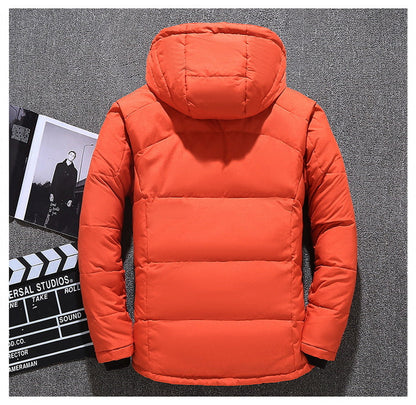 Men’s White Duck Down Parka Winter Warm Jacket