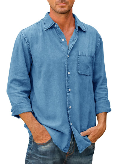 Men's High Quality Denim Shirts 【Long Sleeve】-BUY 1 GET 1 FREE